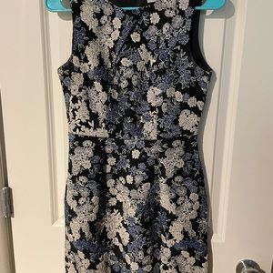 Blue and white floral dress